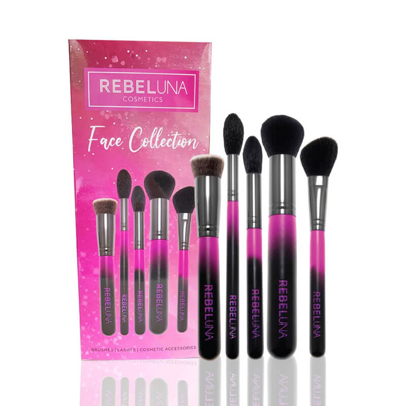 5 Piece Face Make Up Brush Collection